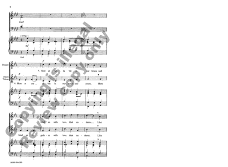 Gather Your Children, Dear Savior, in Peace 4-Part scores gallery preview page 5