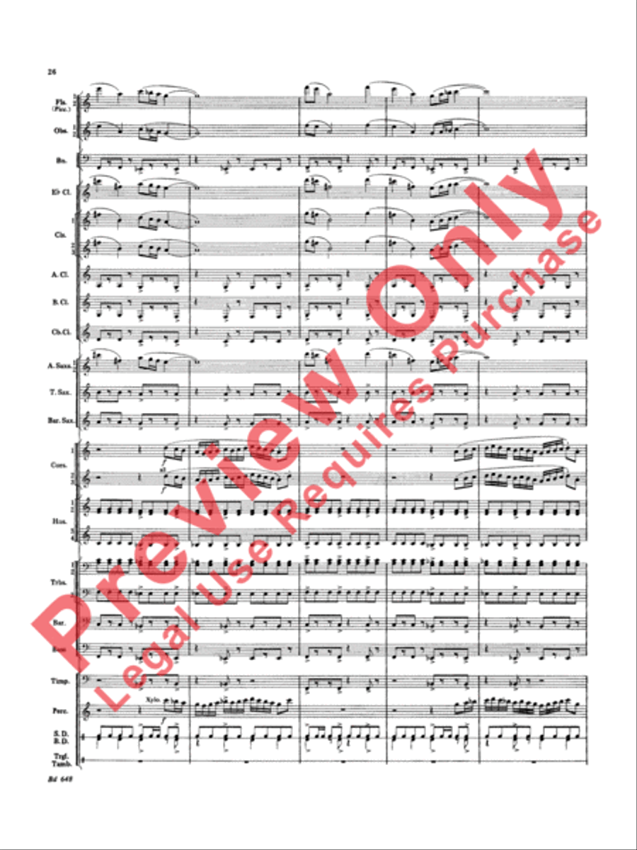 Overture Jubiloso Concert Band scores gallery preview page 29