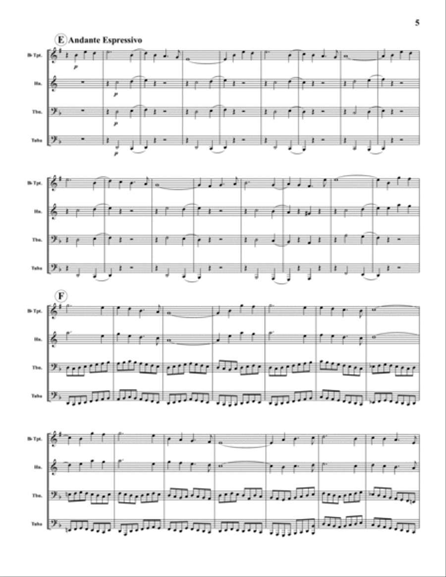 Suite in F Brass Quartet scores gallery preview page 5