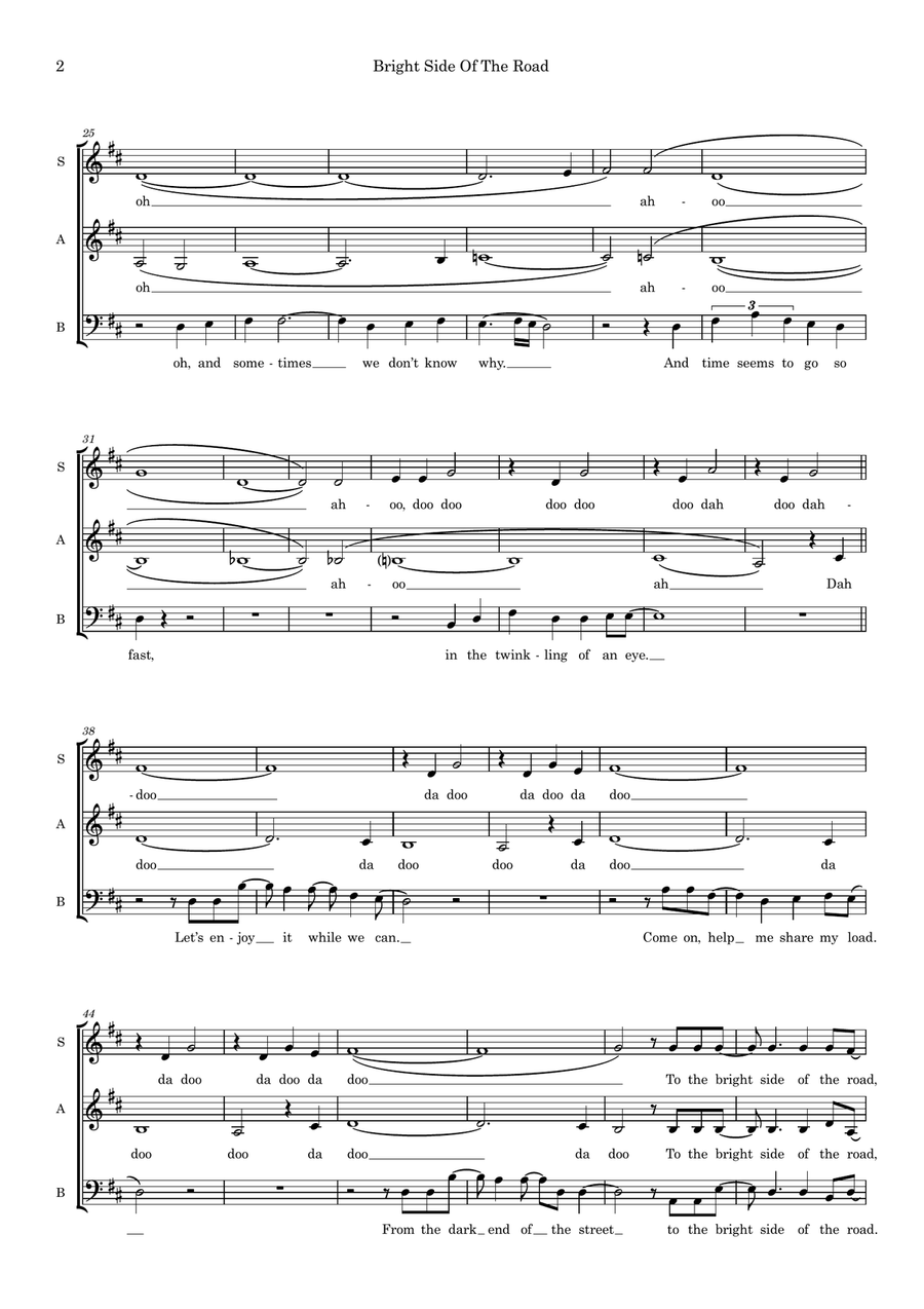 Bright Side Of The Road (arr. Ben See) 3-Part scores gallery preview page 2
