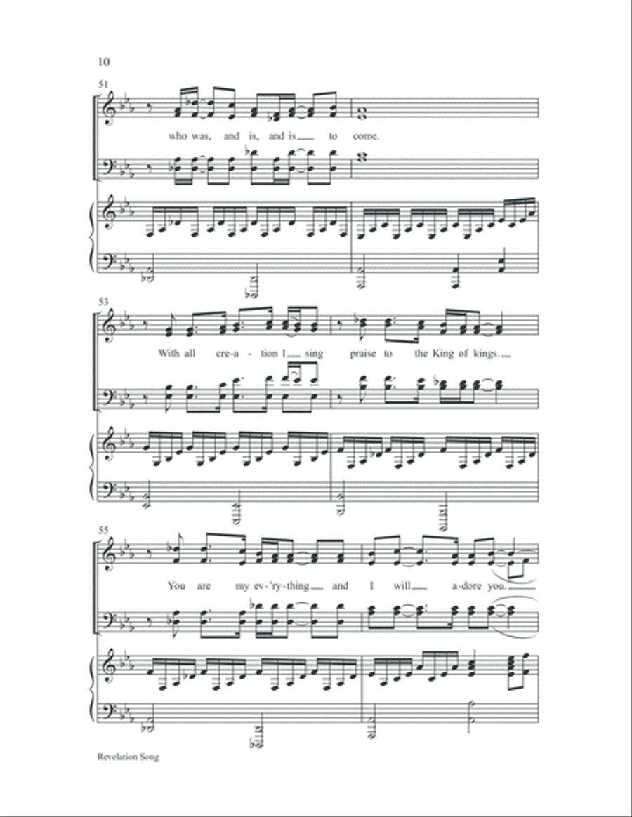 Revelation Song 4-Part scores gallery preview page 10