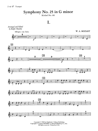 Mozart's Symphony No. 25 in G Minor, 1st & 2nd Movements: 2nd B-flat Trumpet