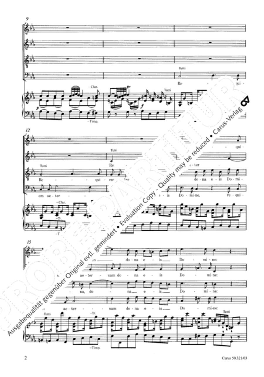 Requiem in C minor 4-Part scores gallery preview page 9