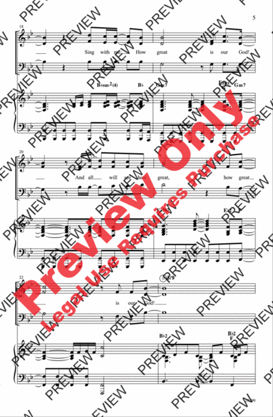 How Great Is Our God How Great Is Our God 3-Part scores gallery preview page 5