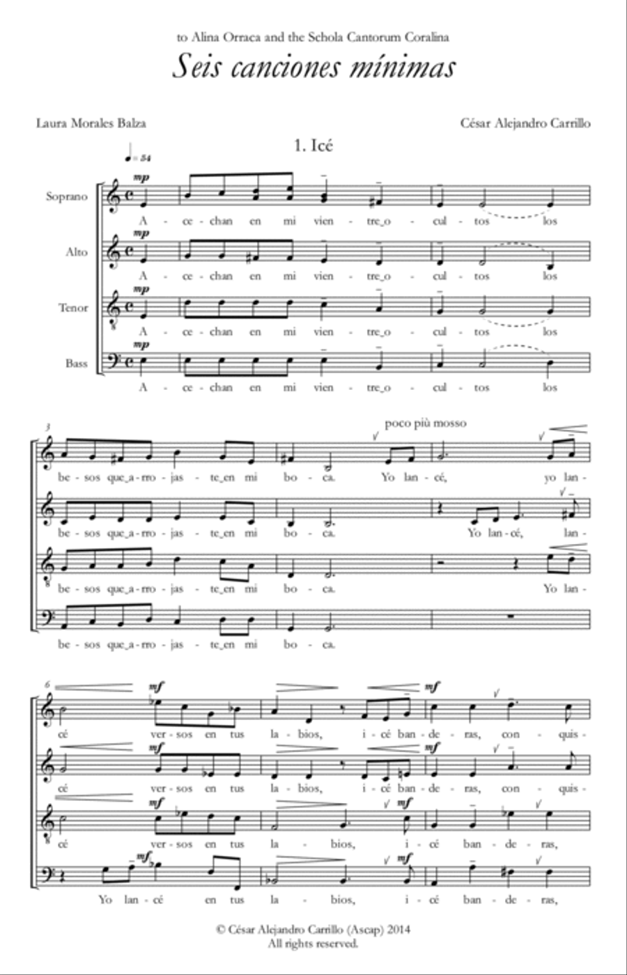 Seis canciones minimas Seis canciones minimas Divisi scores gallery preview page 3