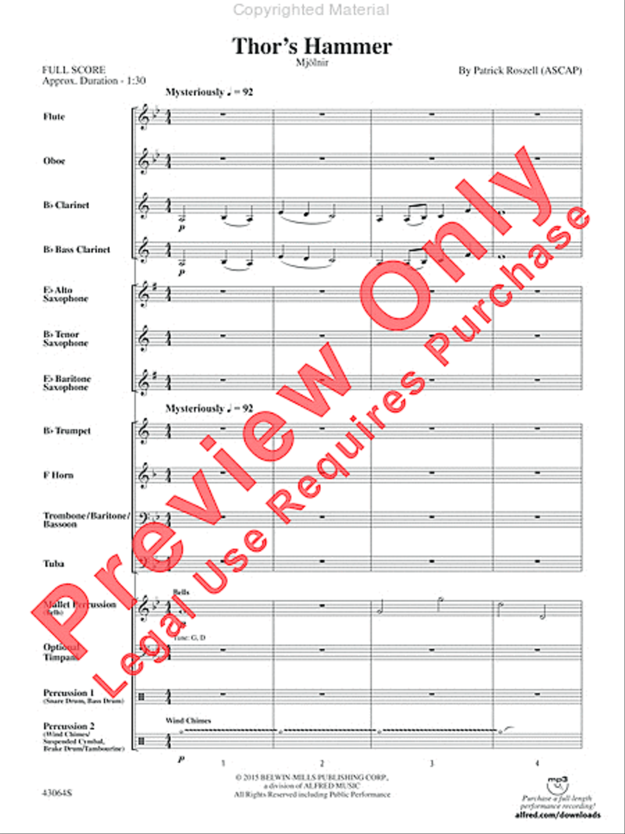 Thor's Hammer Concert Band scores gallery preview page 3