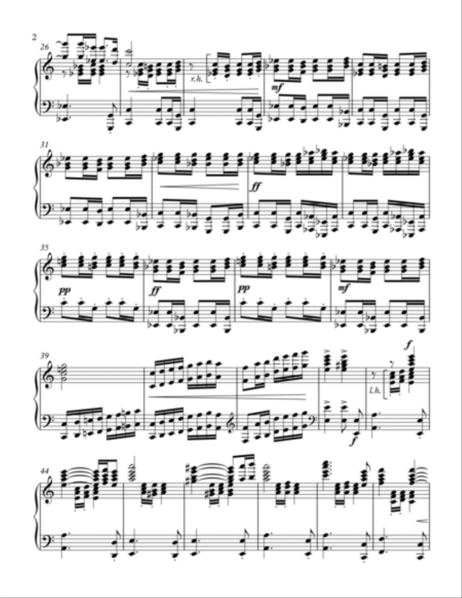 Prélude in A Prélude in A Piano Solo scores gallery preview page 2