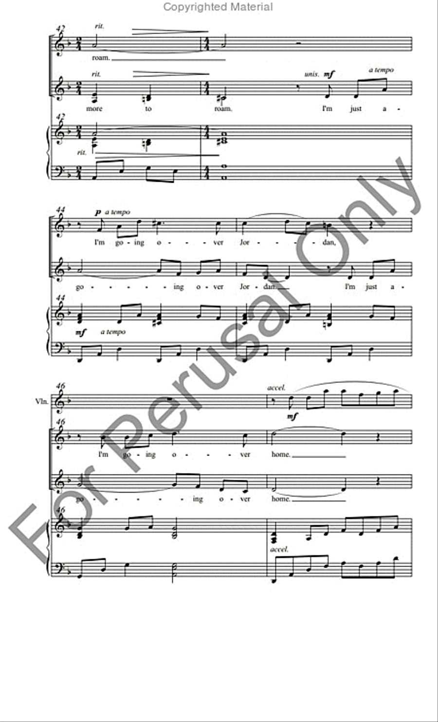Poor Wayfaring Stranger SSA scores gallery preview page 8