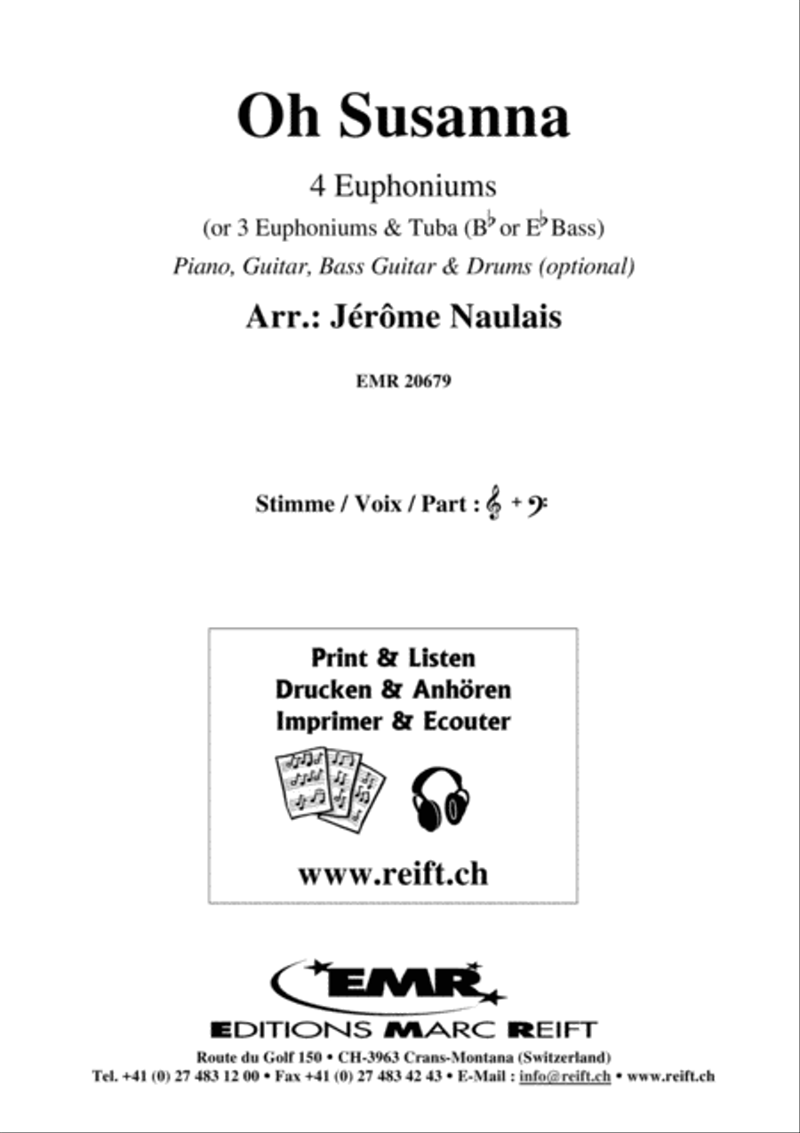 Oh Susanna Oh Susanna Euphonium Quartet scores gallery preview page 2