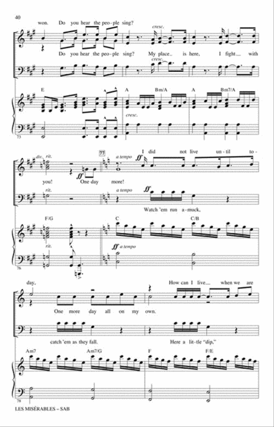 Les Misérables 3-Part scores gallery preview page 6