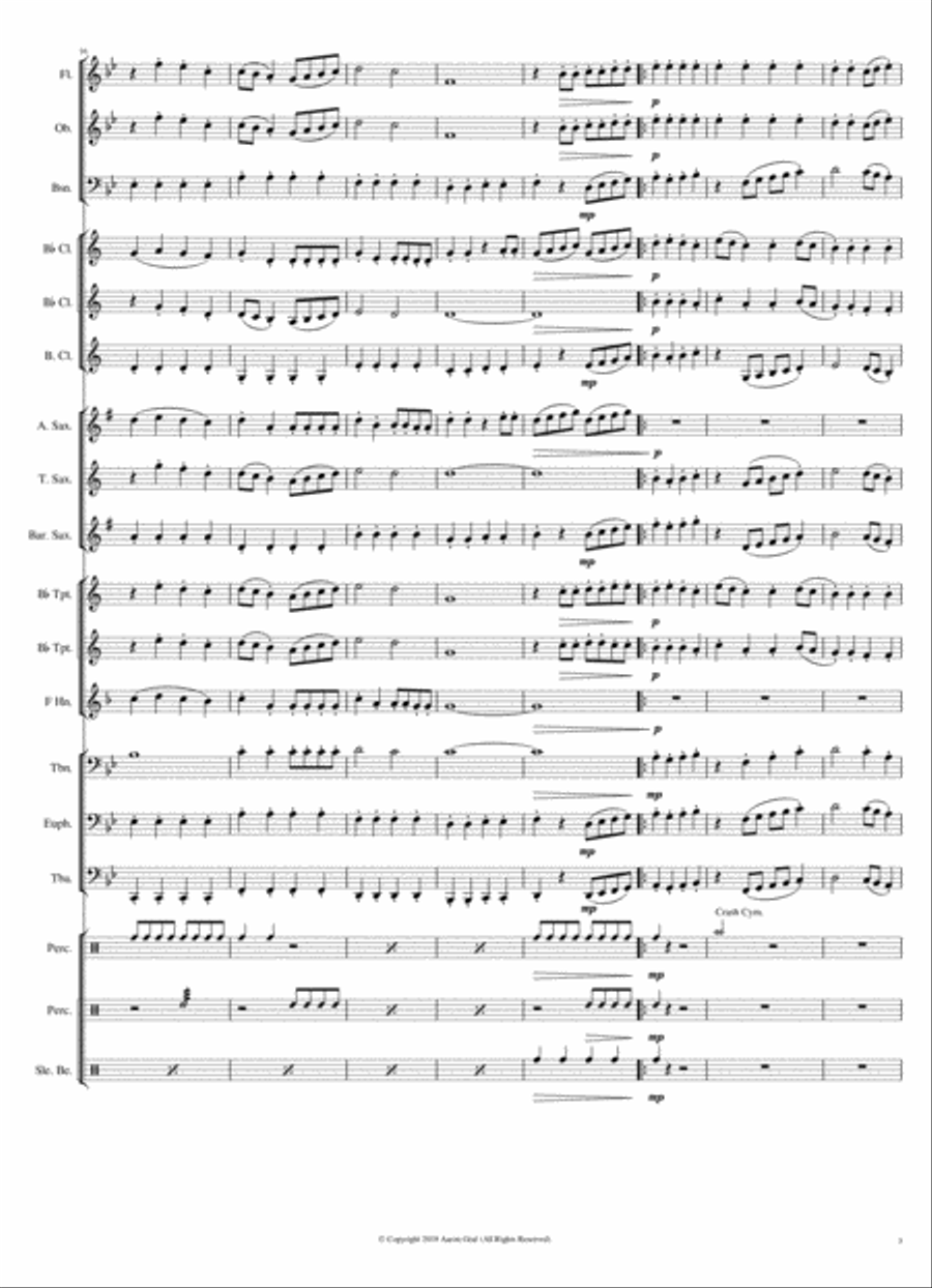 Dance of the Snow Flurries Concert Band scores gallery preview page 3