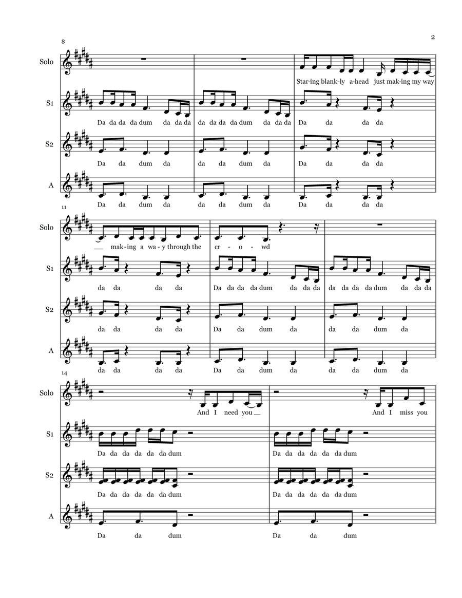 A Thousand Miles SA scores gallery preview page 2