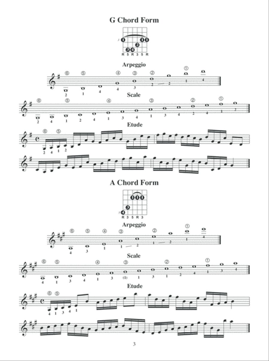 Chords/Scales/Arpeggios/Etudes Workout Classical Guitar scores gallery preview page 4
