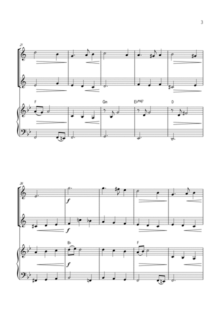 "Green Sleeves" - Beautiful easy version for TRUMPET & HORN in F DUET with PIANO image number null