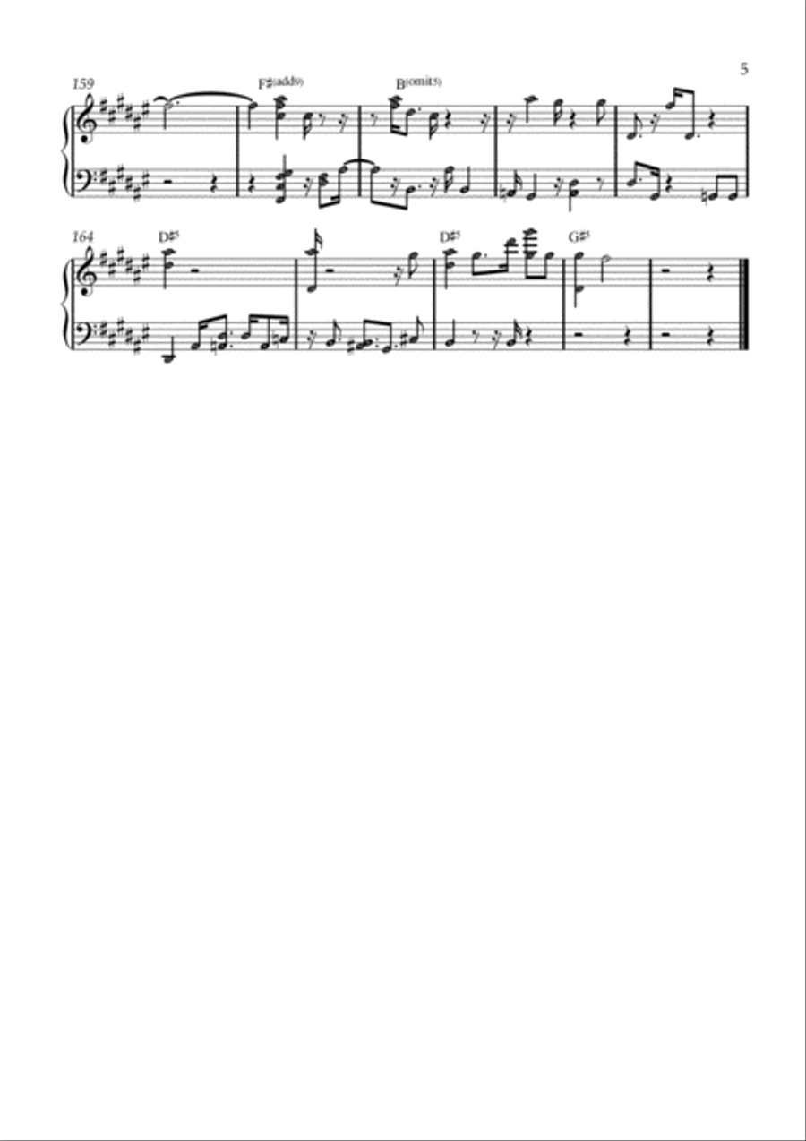 Rescue Rescue Piano Solo scores gallery preview page 5
