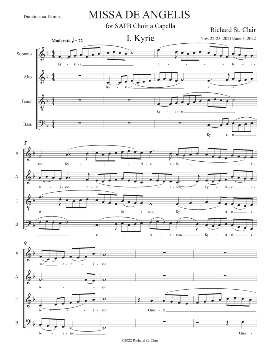 MISSA DE ANGELIS with CREDO 4-Part scores gallery preview page 3