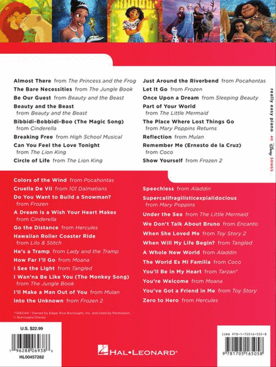 Really Easy Piano: 40 Disney Songs Easy Piano scores gallery preview page 7