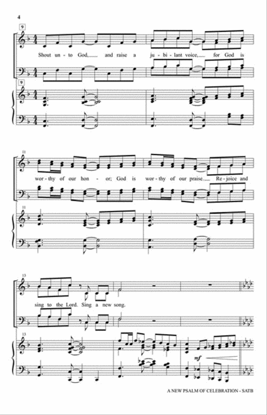 A New Psalm of Celebration Choir scores gallery preview page 3