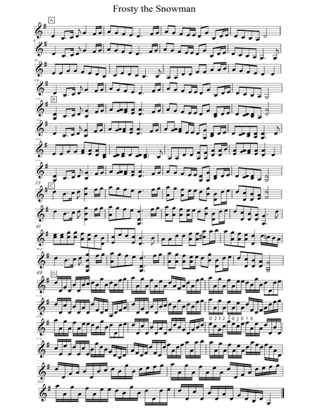 Frosty the Snowman - Solo Violin image number null