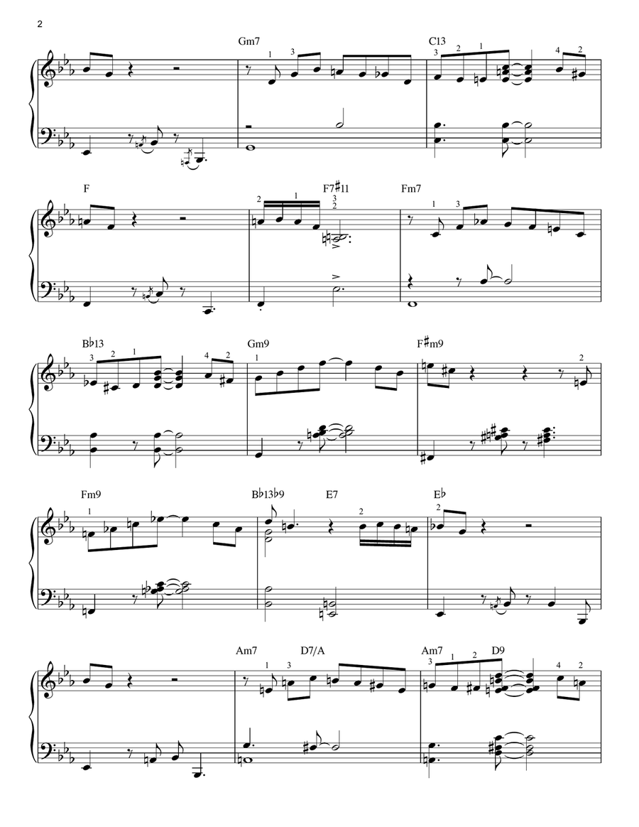 Groovin' High Piano Solo scores gallery preview page 2