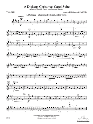 A Dickens Christmas Carol Suite: 2nd Violin