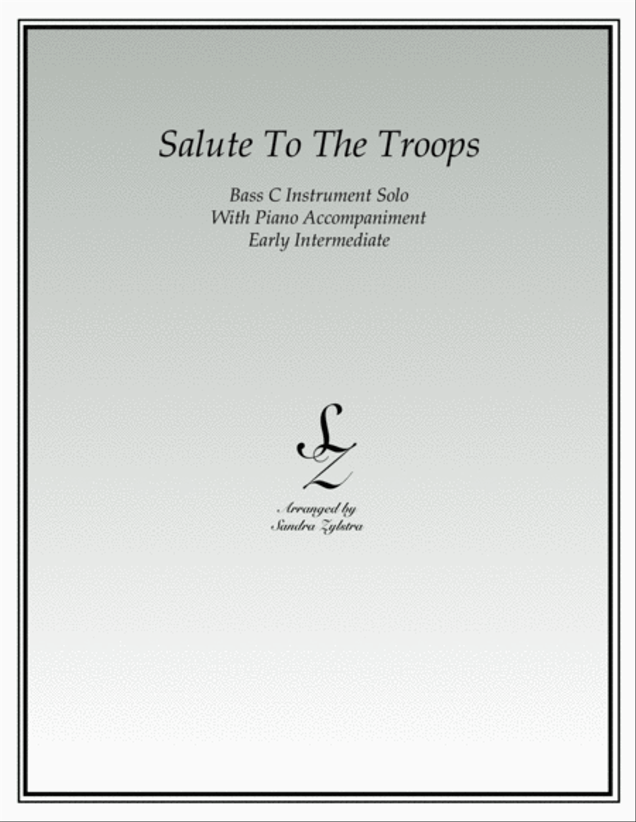Salute To The Troops (bass C instrument solo) Small Ensemble scores gallery preview page 1