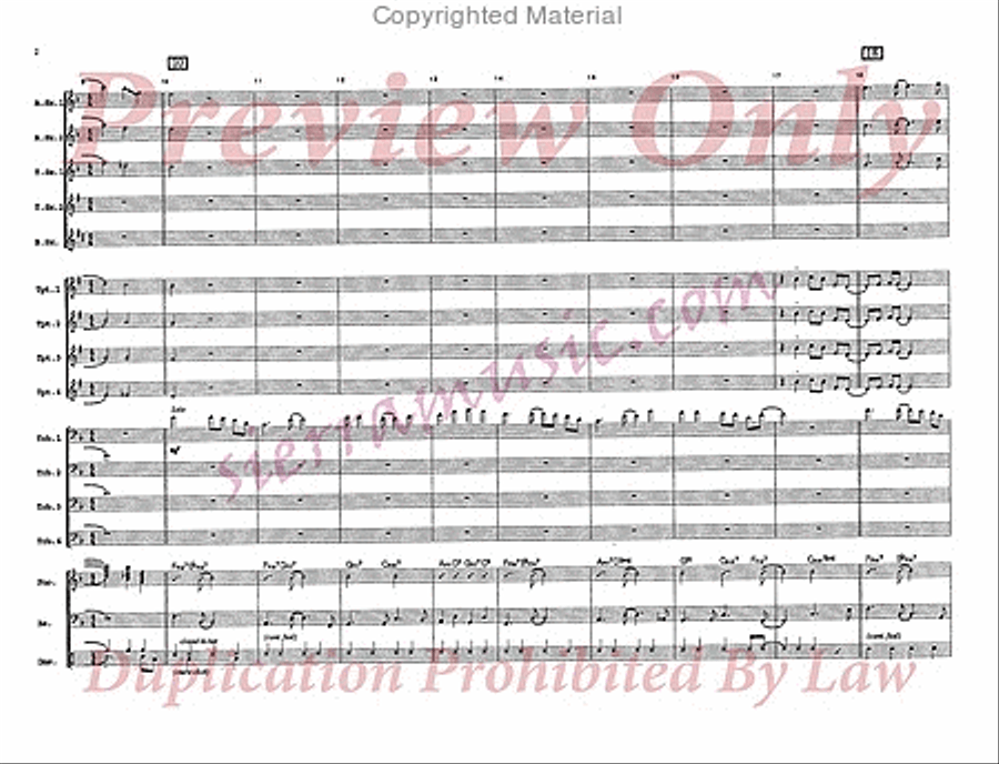 Go, Tell It on The Mountain Jazz Ensemble scores gallery preview page 3