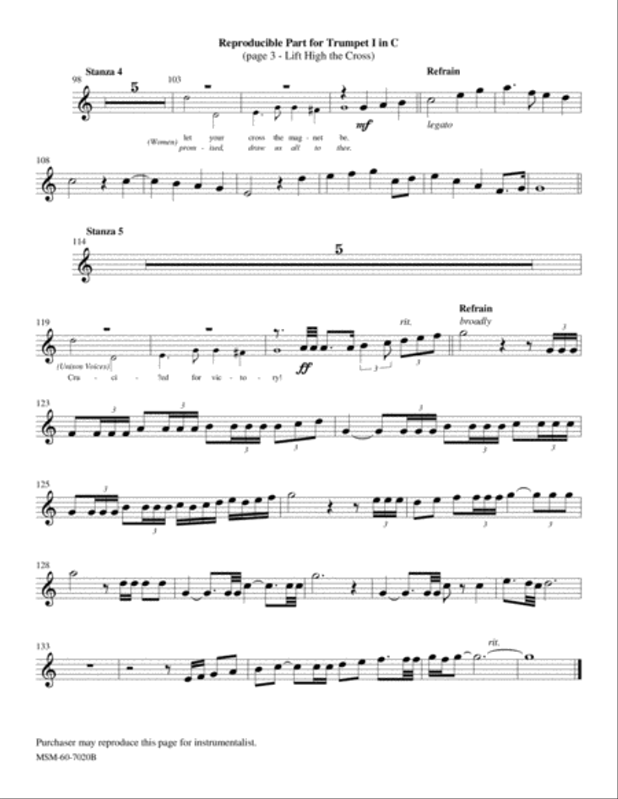Lift High the Cross Choir scores gallery preview page 6