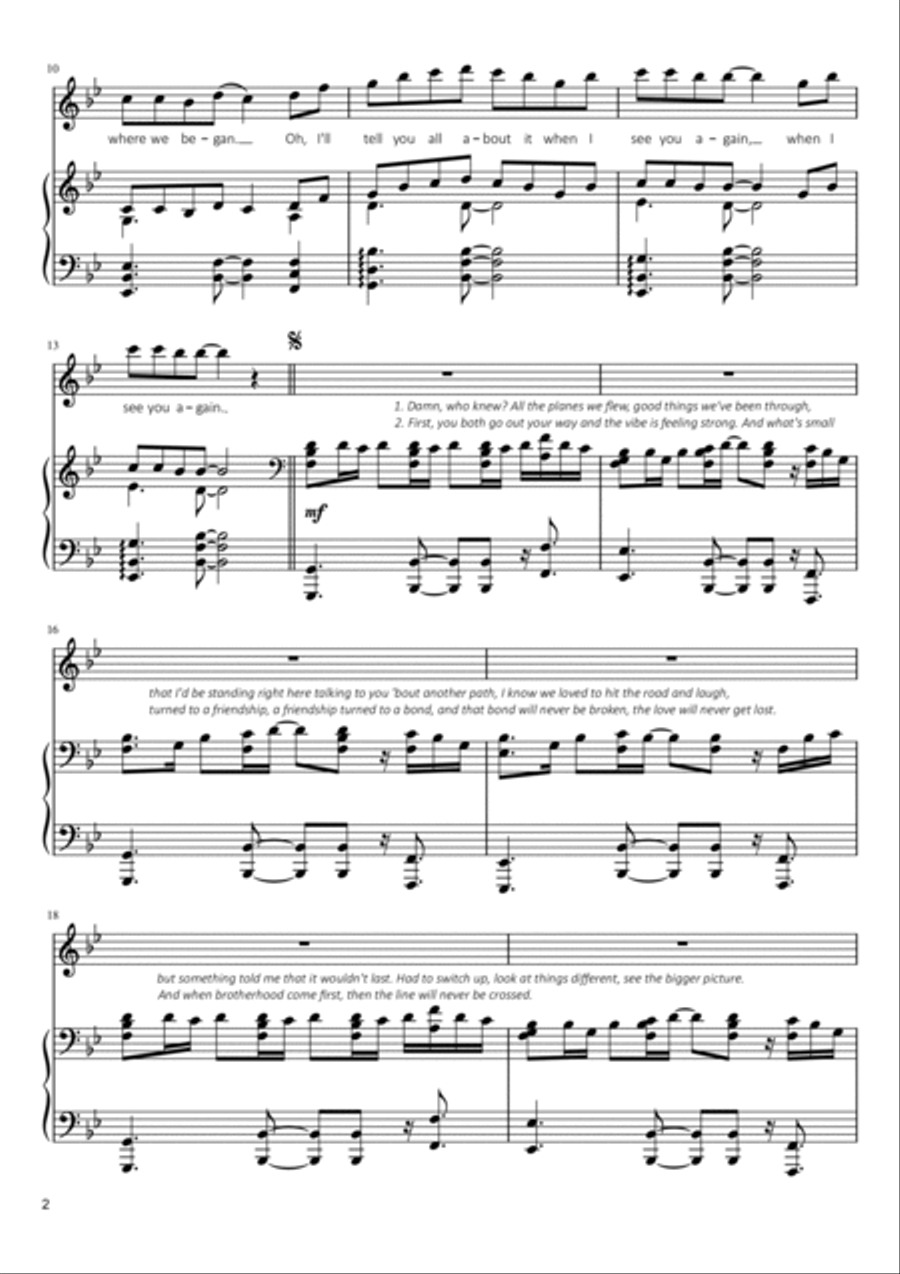 See You Again Voice scores gallery preview page 2