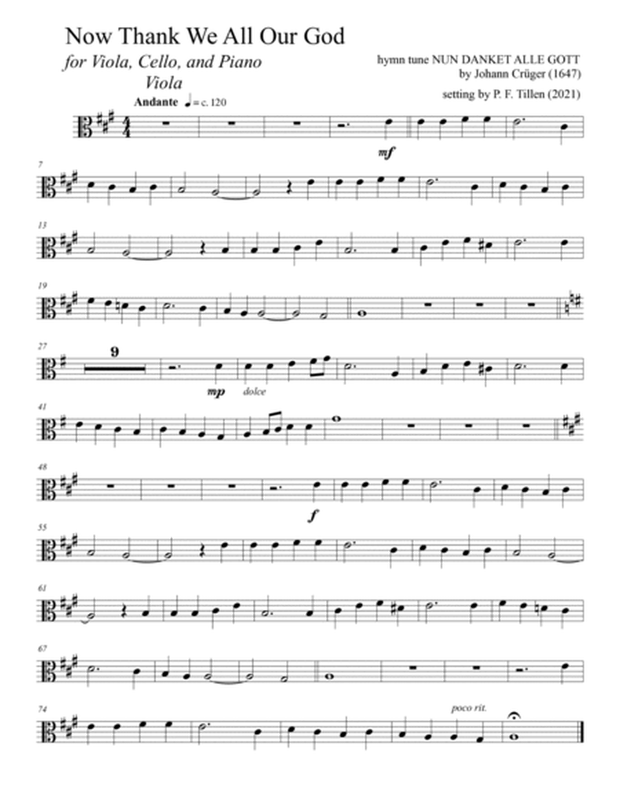 Two Thanksgiving Hymns for Young String Players image number null