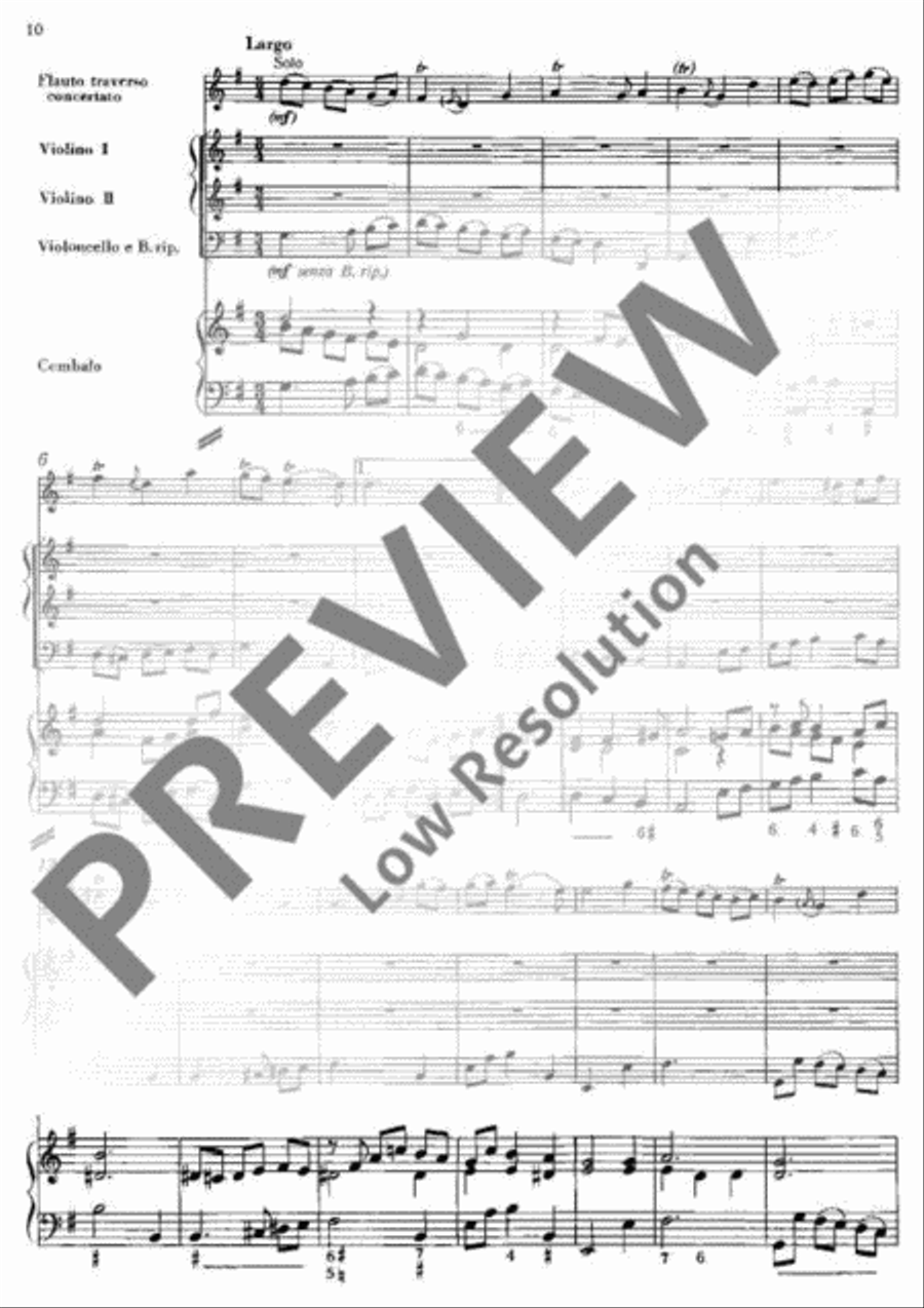 Concerto E minor Concerto E minor Flute Solo scores gallery preview page 11