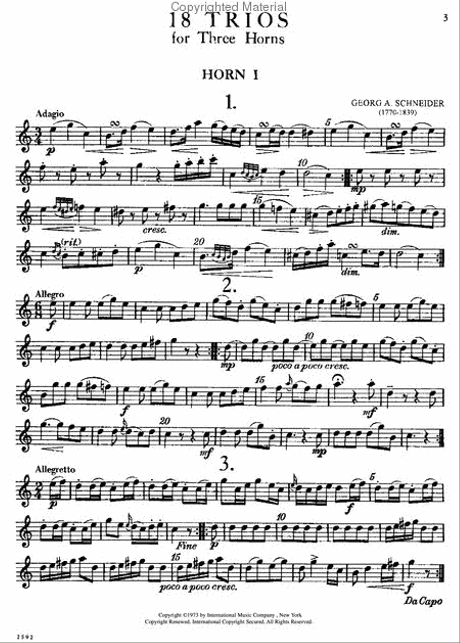 18 Trios 18 Trios Horn scores gallery preview page 2