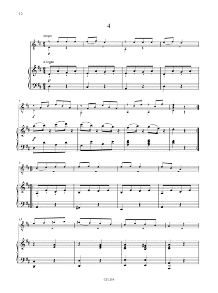 Différentes Pieces très faciles for Guitar and Piano - Vol. 1: Op. 10 Acoustic Guitar scores gallery preview page 5
