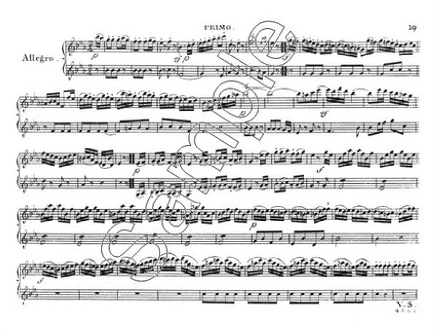 Sonata in E flat - Reduction of String Quartet K614 Cello scores gallery preview page 5