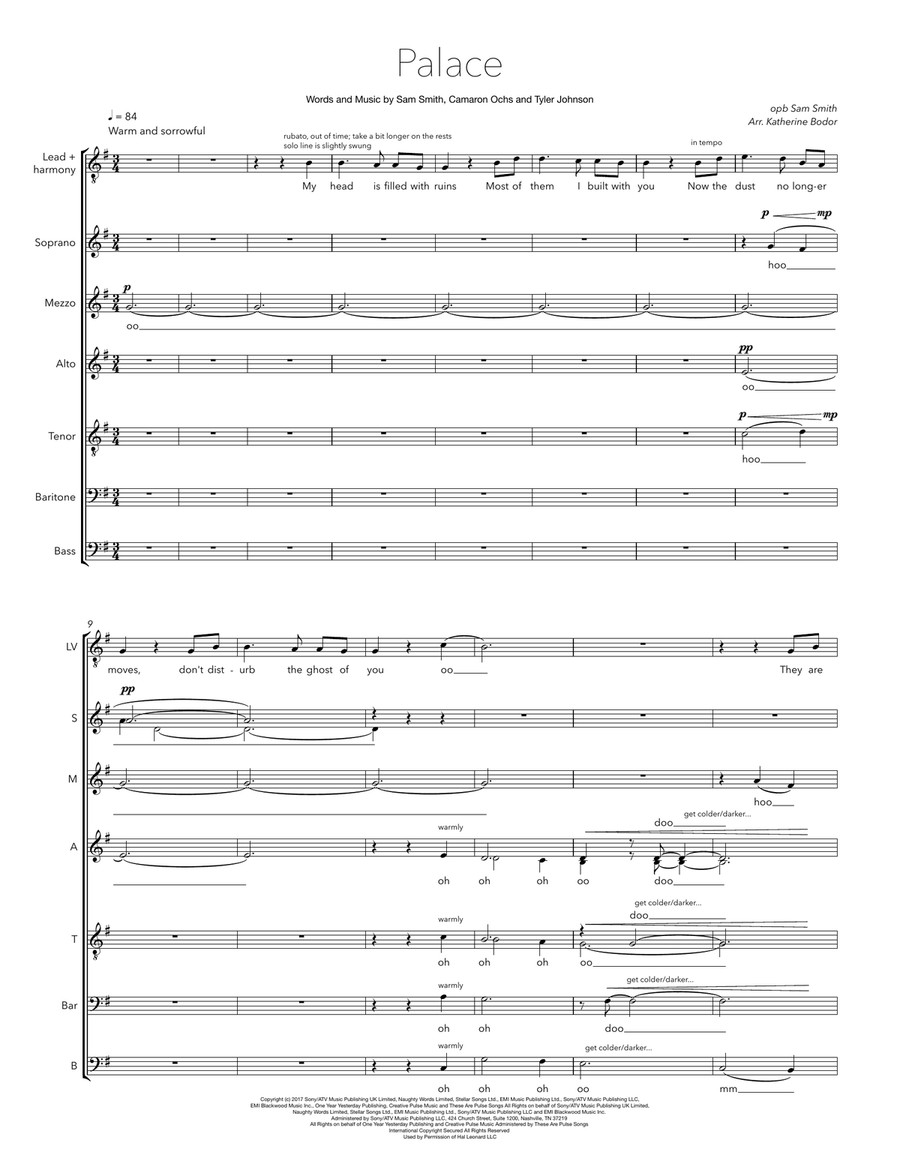 Palace A Cappella scores gallery preview page 1