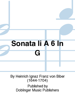 Book cover for Sonata II a 6 in g