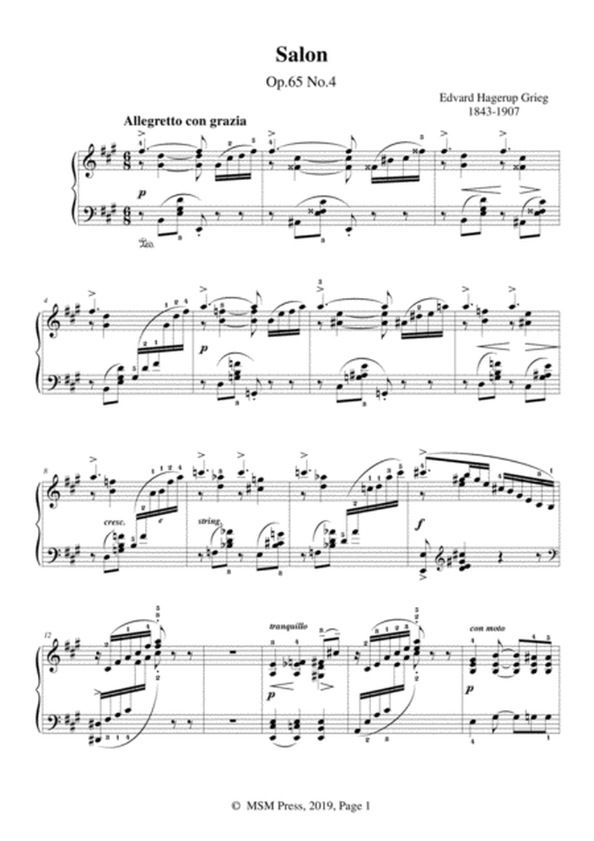 Grieg-Salon Op.65 No.4,for Piano