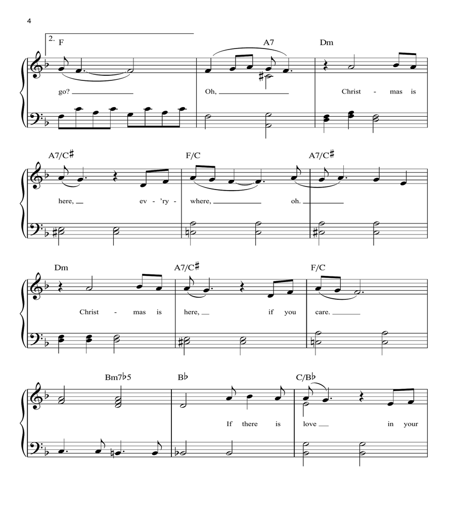 Where Are You Christmas? (from How The Grinch Stole Christmas) Easy Piano scores gallery preview page 4