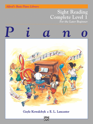 Book cover for Alfred's Basic Piano Library Sight Reading Book Complete