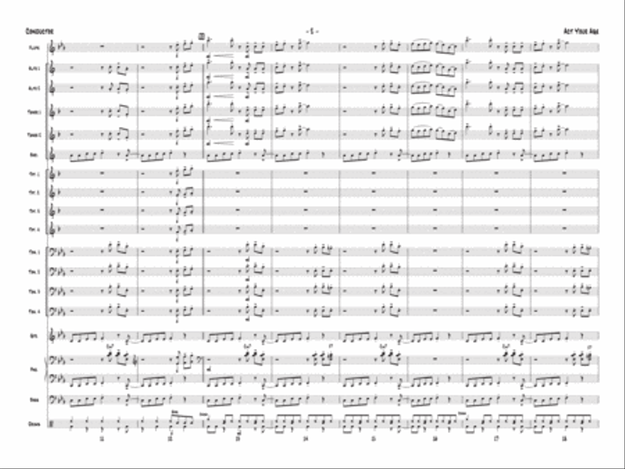 Act Your Age Jazz Ensemble scores gallery preview page 3