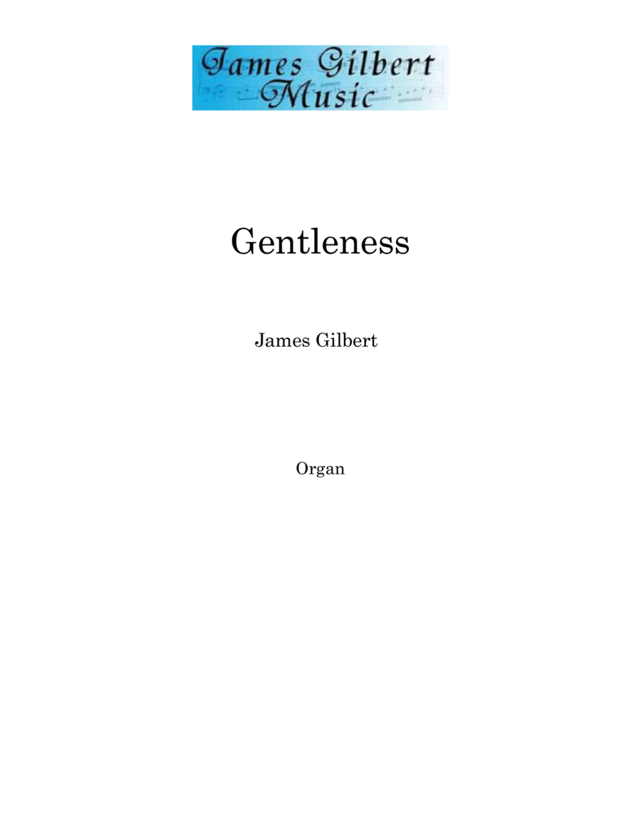 Gentleness Gentleness Organ Solo scores gallery preview page 1
