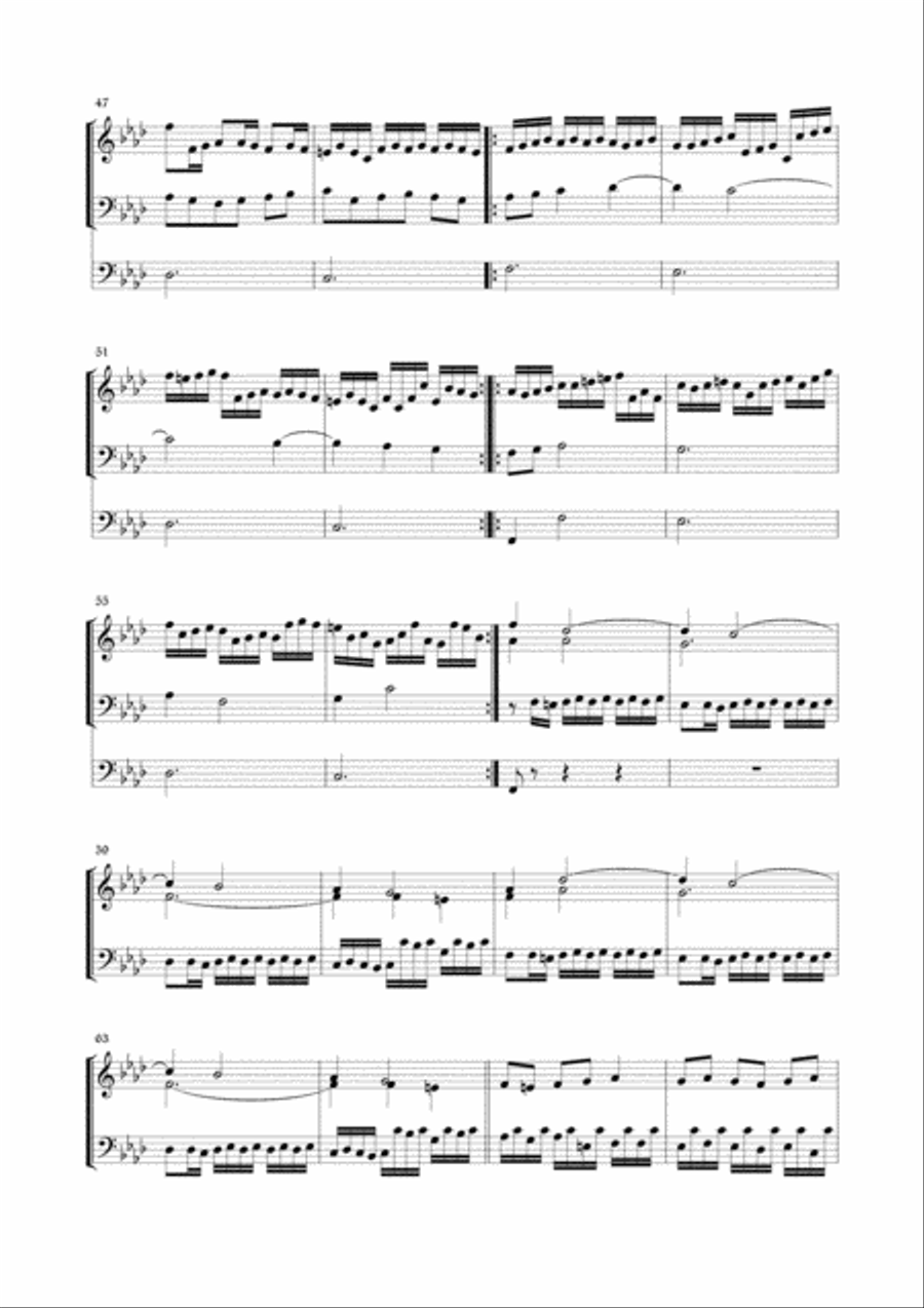 CIACONA in F Minor - Pachelbel - For Organ 3 staff Organ Solo scores gallery preview page 3