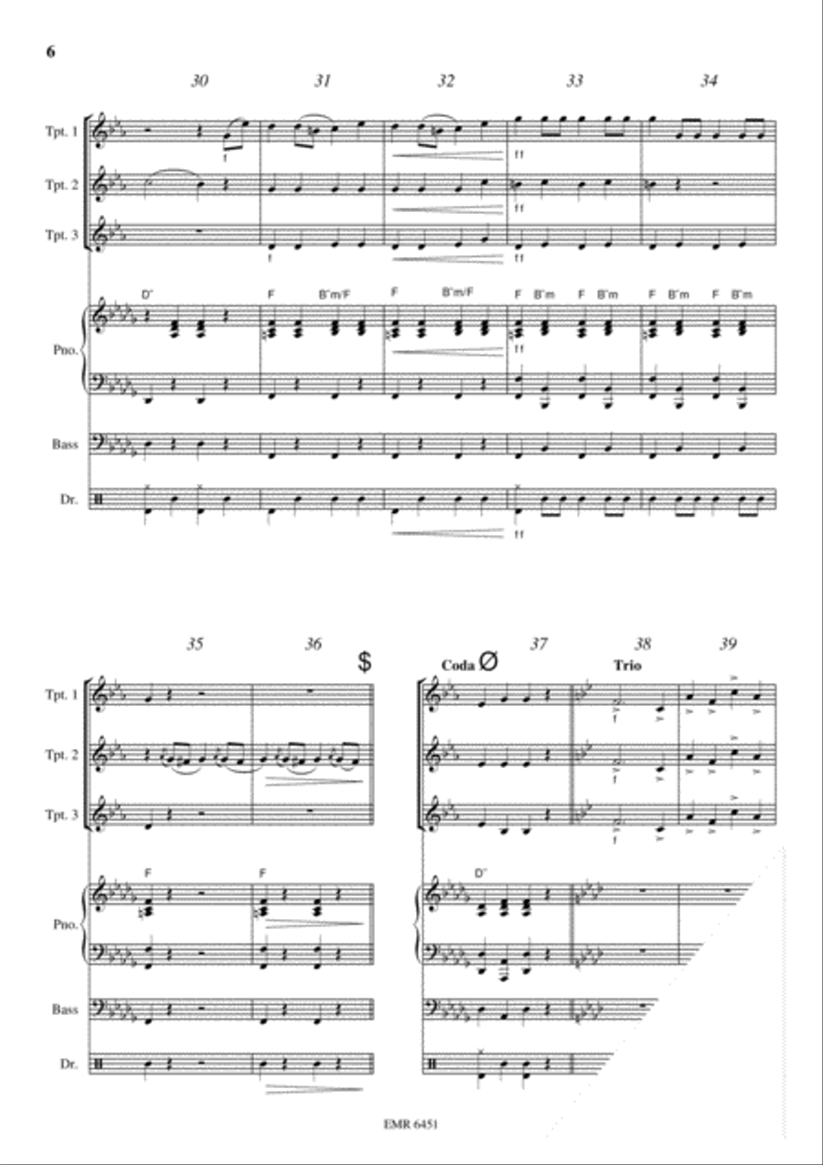 Radetzky March Trumpet Trio scores gallery preview page 6