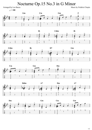 Nocturne Op.15 No.3 in G minor