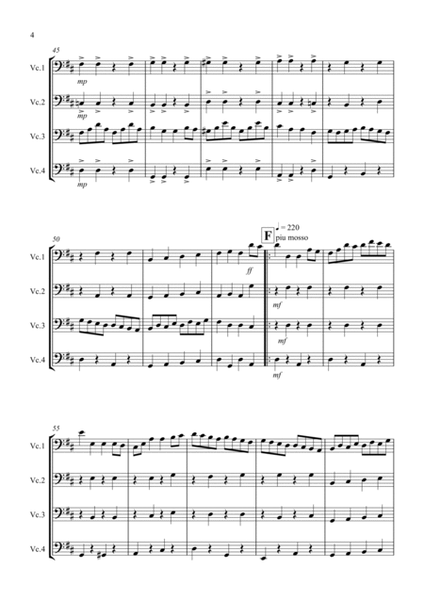 Sailor's Hornpipe for Cello Quartet image number null