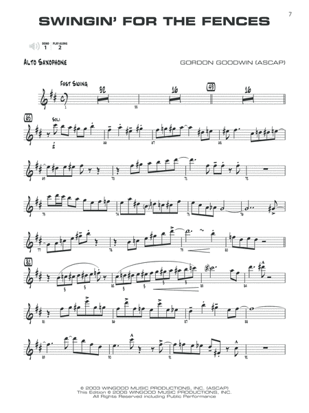 Big Phat Band - Alto Saxophone by Gordon Goodwin Alto Saxophone - Sheet Music