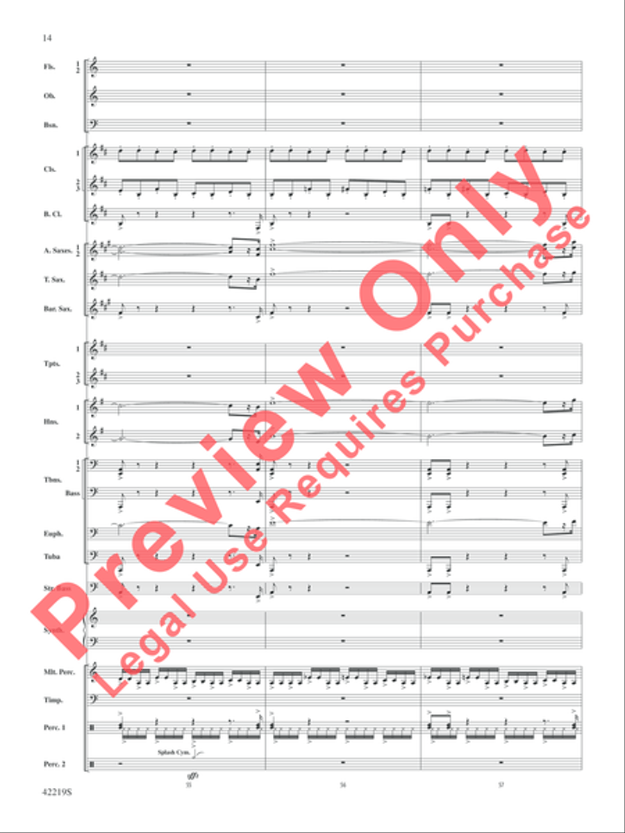 Man of Steel, Suite from Concert Band scores gallery preview page 15