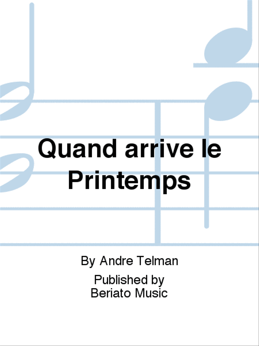 Quand arrive le Printemps Trombone Solo scores gallery preview page 1