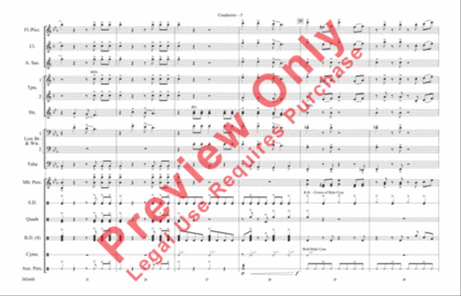 Great Balls of Fire Marching Band scores gallery preview page 6