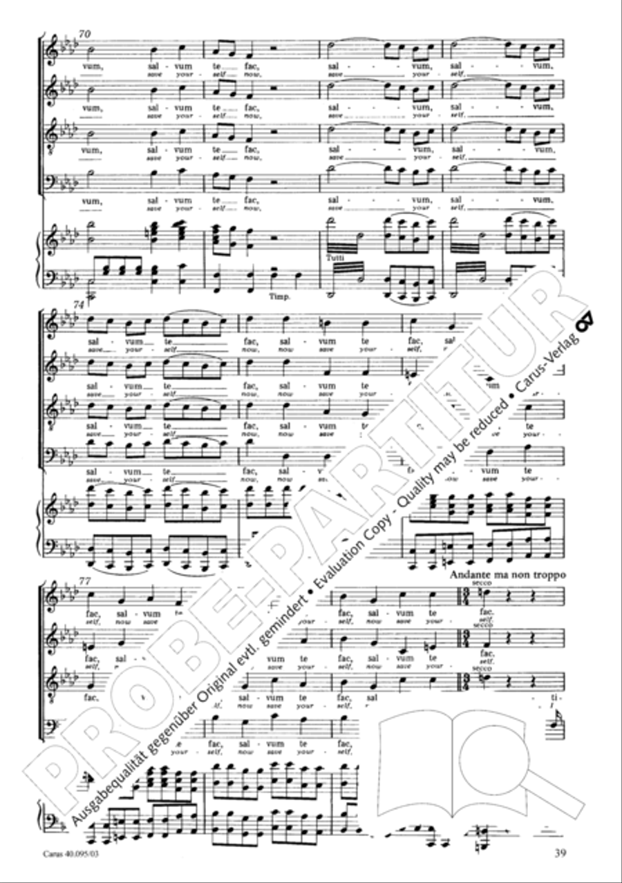 The Seven Words (Die Sieben Worte) 4-Part scores gallery preview page 40